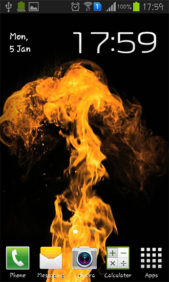 Full version of Android apk livewallpaper Flames explosion for tablet and phone.