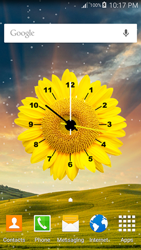Full version of Android apk livewallpaper Flowers clock for tablet and phone.