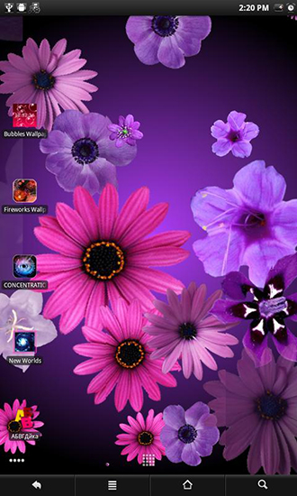 Full version of Android apk livewallpaper Flowers live wallpaper for tablet and phone.