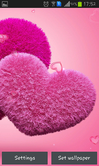Full version of Android apk livewallpaper Fluffy hearts for tablet and phone.