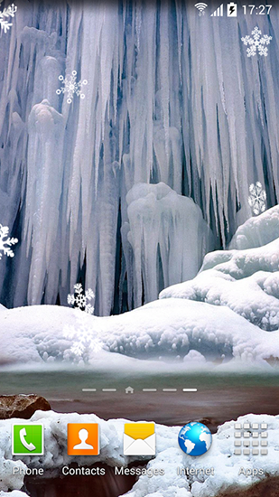 Full version of Android apk livewallpaper Frozen waterfalls for tablet and phone.