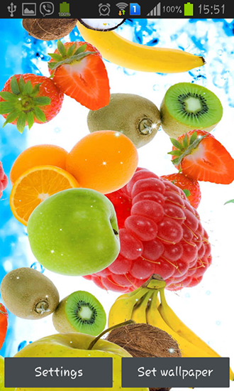 Full version of Android apk livewallpaper Fruits for tablet and phone.