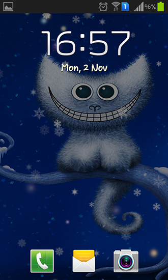 Full version of Android apk livewallpaper Funny Christmas kitten and his smile for tablet and phone.