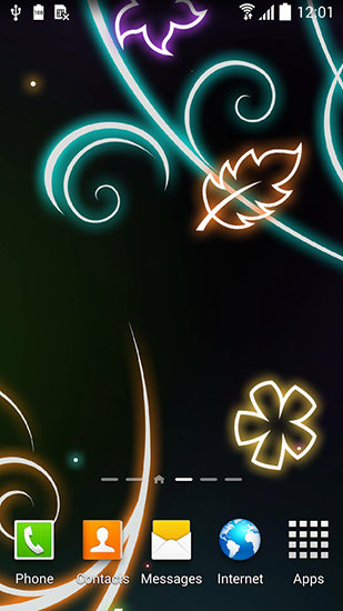 Full version of Android apk livewallpaper Glowing flowers for tablet and phone.