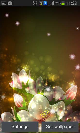 Full version of Android apk livewallpaper Glowing flowers by Creative factory wallpapers for tablet and phone.