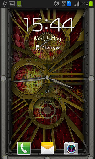 Full version of Android apk livewallpaper Gold clock for tablet and phone.