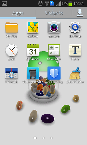 Full version of Android apk livewallpaper Jelly bean 3D for tablet and phone.