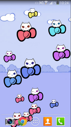 Full version of Android apk livewallpaper Kitty cute for tablet and phone.