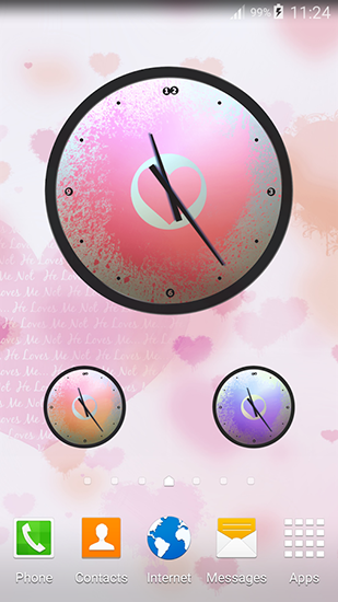 Full version of Android apk livewallpaper Love: Clock for tablet and phone.