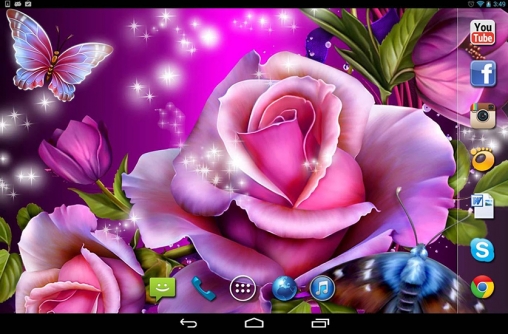 Full version of Android apk livewallpaper Magic butterflies for tablet and phone.