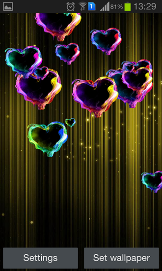 Full version of Android apk livewallpaper Magic hearts for tablet and phone.