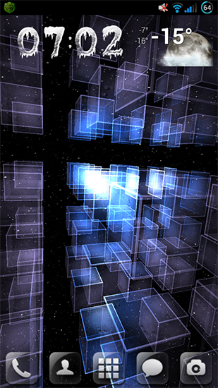 Full version of Android apk livewallpaper Matrix 3D сubes for tablet and phone.