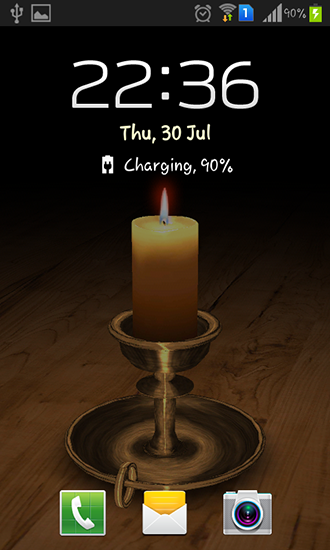 Full version of Android apk livewallpaper Melting candle 3D for tablet and phone.