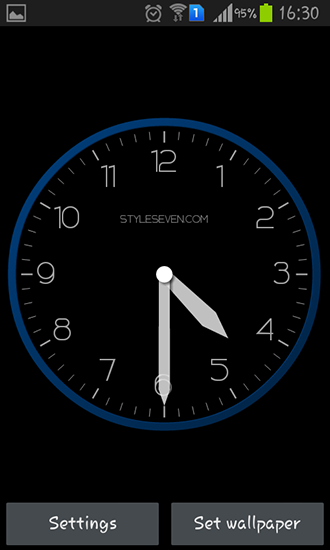 Full version of Android apk livewallpaper Modern clock for tablet and phone.