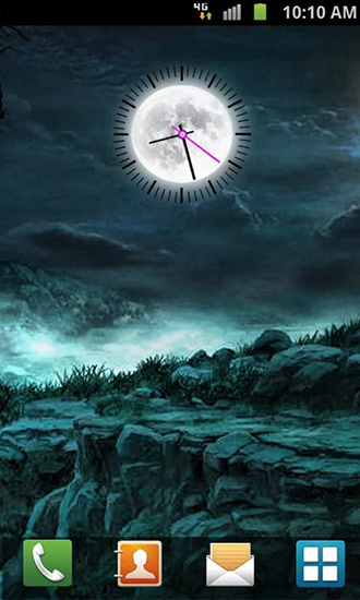Full version of Android apk livewallpaper Moon clock for tablet and phone.