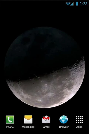 Full version of Android apk livewallpaper Moon phases for tablet and phone.