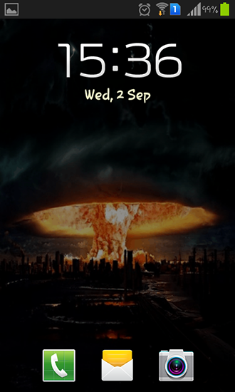 Full version of Android apk livewallpaper Mushroom cloud for tablet and phone.