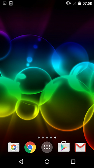 Full version of Android apk livewallpaper Neon bubbles for tablet and phone.
