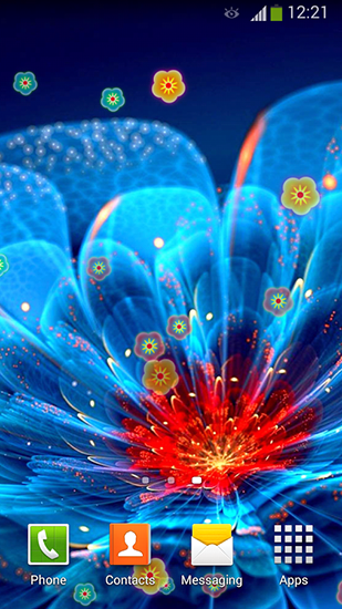 Full version of Android apk livewallpaper Neon flowers 2 for tablet and phone.