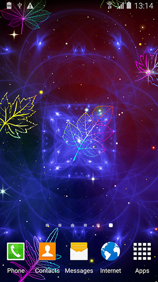 Full version of Android apk livewallpaper Neon leaf fall for tablet and phone.