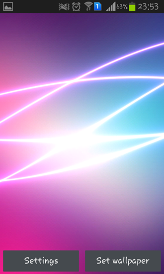 Full version of Android apk livewallpaper Neon waves for tablet and phone.