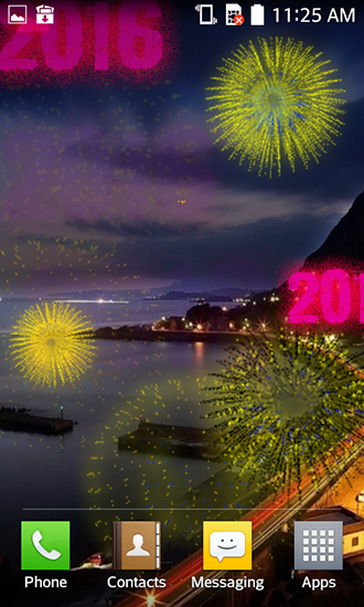 Full version of Android apk livewallpaper New Year fireworks 2016 for tablet and phone.