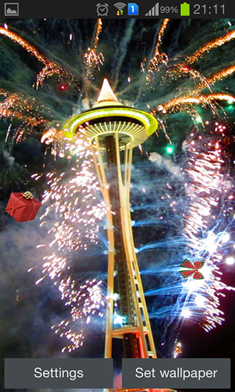 Full version of Android apk livewallpaper New Year’s Eve for tablet and phone.