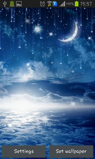 Full version of Android apk livewallpaper Night sky for tablet and phone.