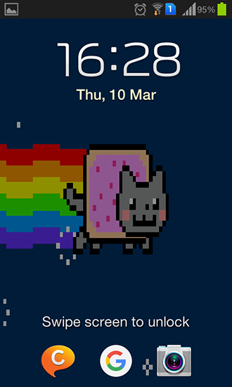 Full version of Android apk livewallpaper Nyan cat for tablet and phone.