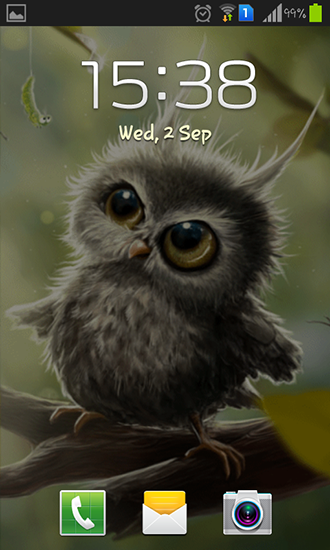 Full version of Android apk livewallpaper Owl chick for tablet and phone.