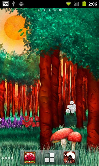 Full version of Android apk livewallpaper Peaceful forest for tablet and phone.