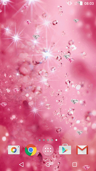 Full version of Android apk livewallpaper Pink diamonds for tablet and phone.