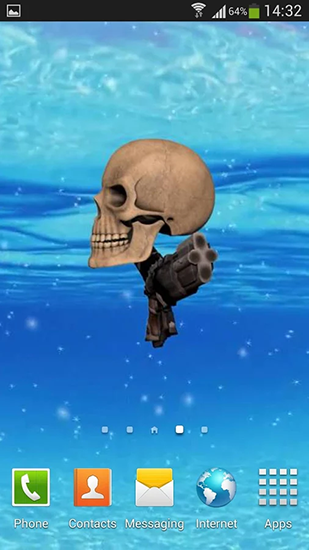Full version of Android apk livewallpaper Pirate skull for tablet and phone.