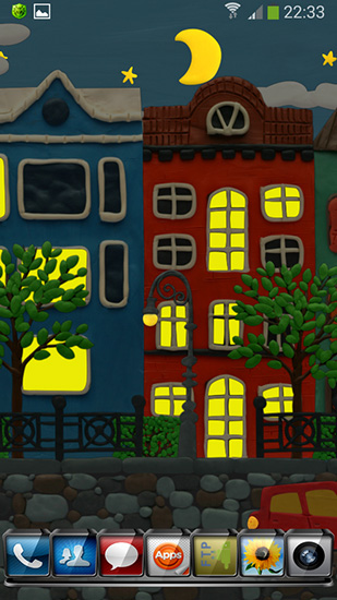 Full version of Android apk livewallpaper Plasticine town for tablet and phone.