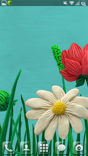 Full version of Android apk livewallpaper Plasticine flowers for tablet and phone.
