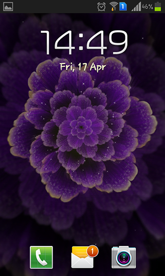 Full version of Android apk livewallpaper Purple flower for tablet and phone.
