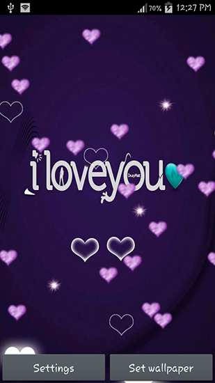 Full version of Android apk livewallpaper Purple heart for tablet and phone.