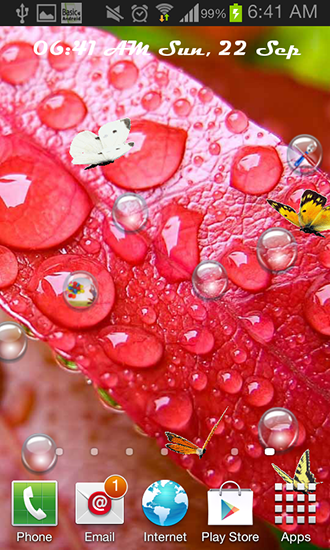 Full version of Android apk livewallpaper Rain drop for tablet and phone.