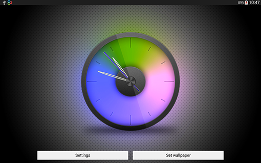 Full version of Android apk livewallpaper Rainbow clock for tablet and phone.