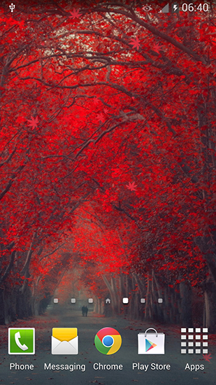 Full version of Android apk livewallpaper Red leaves for tablet and phone.