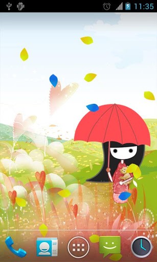 Full version of Android apk livewallpaper Red shelter for tablet and phone.