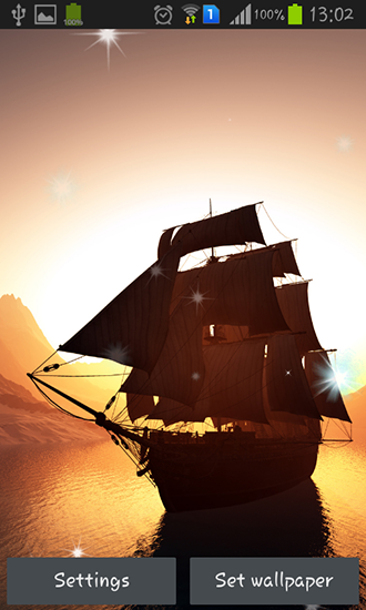 Full version of Android apk livewallpaper Sailing ship for tablet and phone.