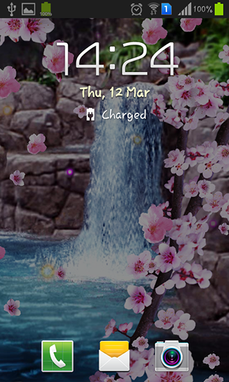 Full version of Android apk livewallpaper Sakura: Waterfall for tablet and phone.