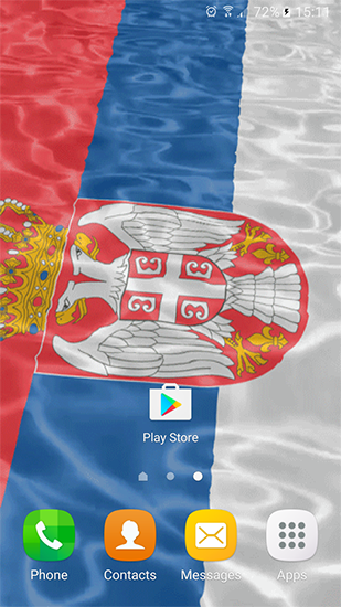 Full version of Android apk livewallpaper Serbian Flag 3D for tablet and phone.