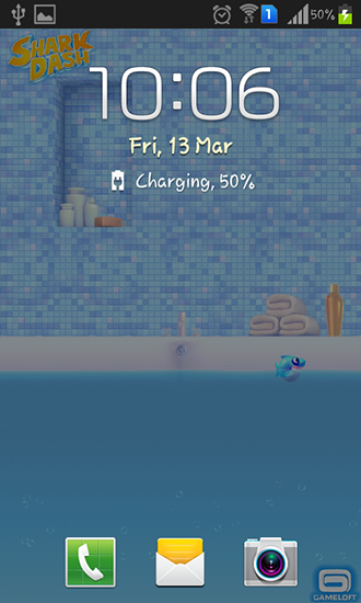 Full version of Android apk livewallpaper Shark dash for tablet and phone.