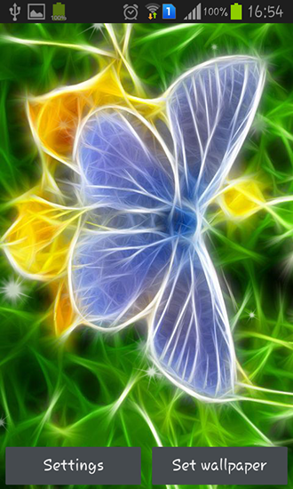 Full version of Android apk livewallpaper Shiny butterfly for tablet and phone.