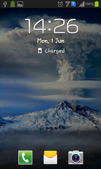 Full version of Android apk livewallpaper Smoke volcano for tablet and phone.