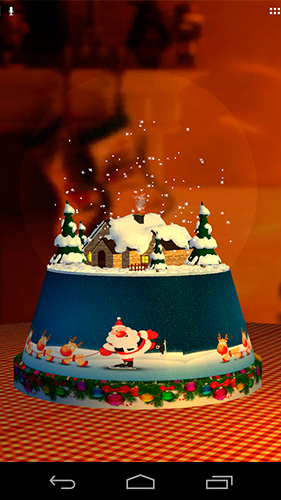 Full version of Android apk livewallpaper Snow globe 3D for tablet and phone.