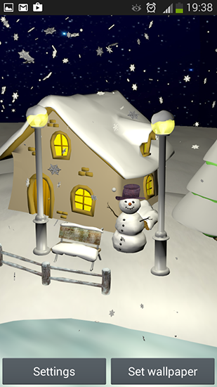 Full version of Android apk livewallpaper Snowfall 3D for tablet and phone.