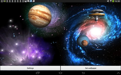 Full version of Android apk livewallpaper Space 3D for tablet and phone.